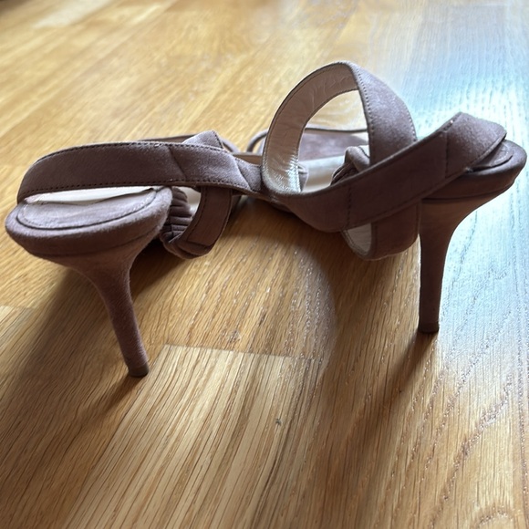 PRADA BLUSH SUEDE HEEL SANDAL - Picture 5 of 12